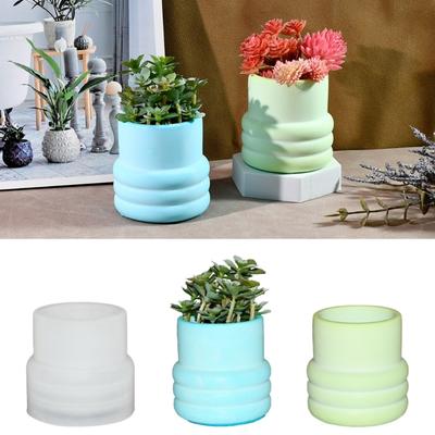 Multipurpose Cylinder Vase Silicone Mold Versatile Resin Cast Set for Home and Office Decoration and Jewelry Storage