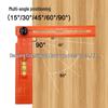 Multi-Angle Orange Woodworking Ruler with Bubble Level