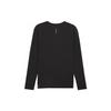 Puma Run Cloudspun Solid Color Casual Quick-Dry Breathable Sports Crew Neck Long Sleeve T-Shirt Men Tops Black 524991-01