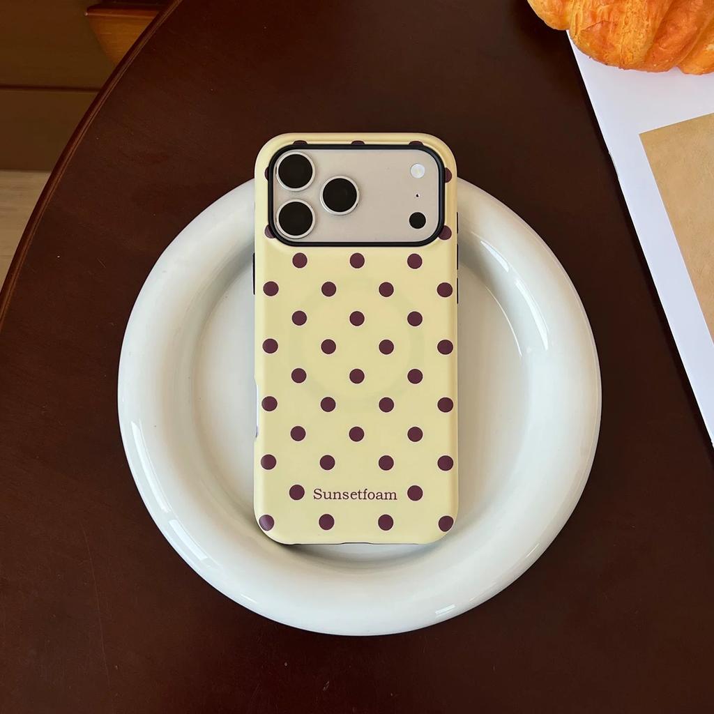 Trendy Polka Dot Phone Case For Samsung Galaxy A56 A36 A26 S26 S25 S24 S23 S20FE Ultra Plus 4G 5G Luxury Double-layer Back Cover