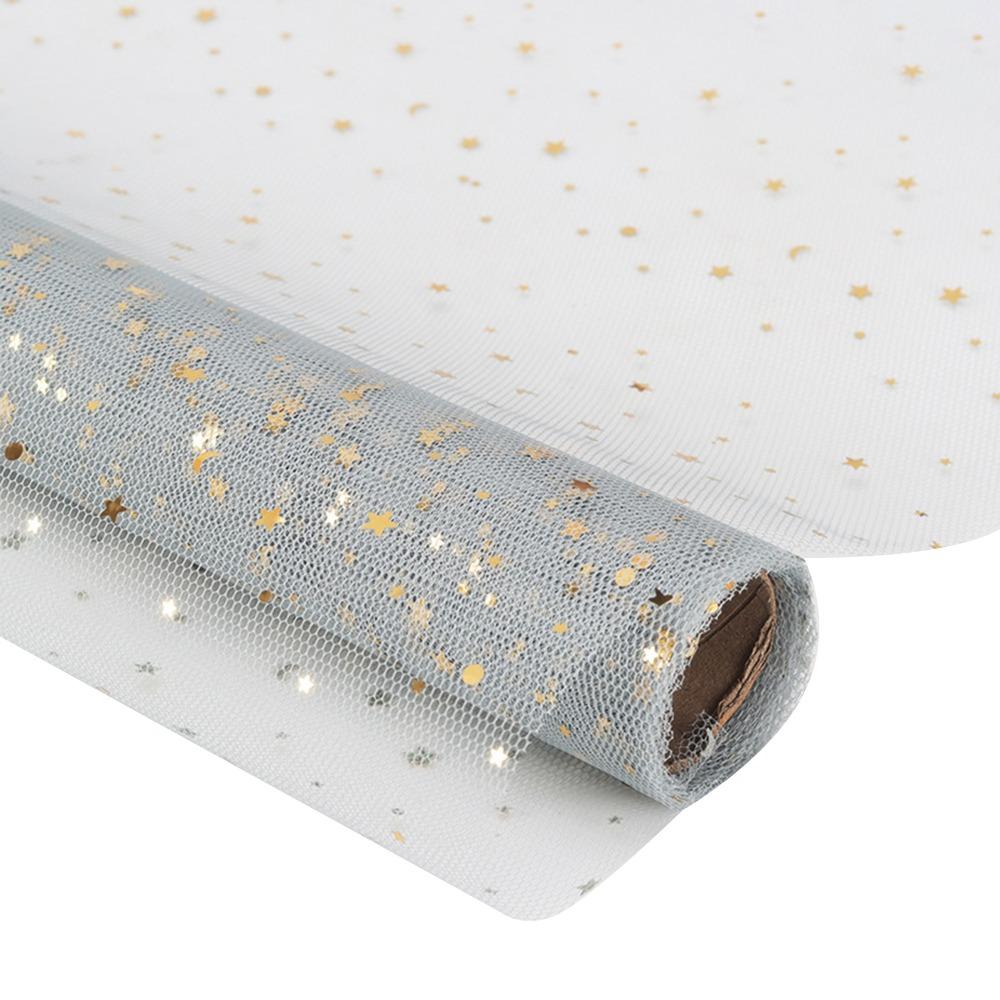 50cm Breite Frischblumen-Verpackungspapier Stern Mond DIY-Strauß-Verpackungspapier Heißprägung Floristen-Verpackungsmaterial