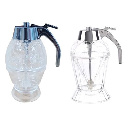 Dispensador de Miel con Soporte Dispensador Vertedor de Miel Botella Dispensadora de Aceite de Oliva para Hogar Cocina Almacenar Miel y Jarabe