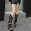 Pointed thin heel boots summer new retro high heel trouser boots niche versatile thin fashion boots women