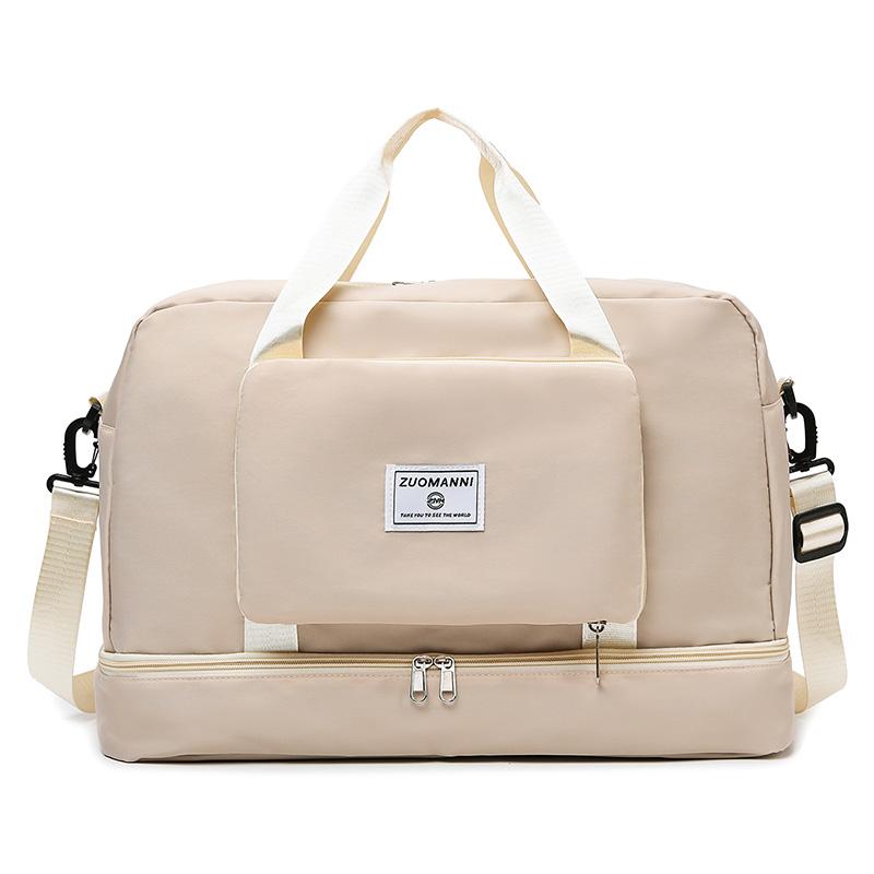 Leichte Faltbare Gepäcktasche Trocken-Nass-Trennung Großes Fassungsvermögen Multifunktionale Reisetasche Aufbewahrungstasche mit Fächern Schuhtaschen