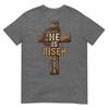 Easter He Is Risen Cross Religious Design For Christians Tshirt
