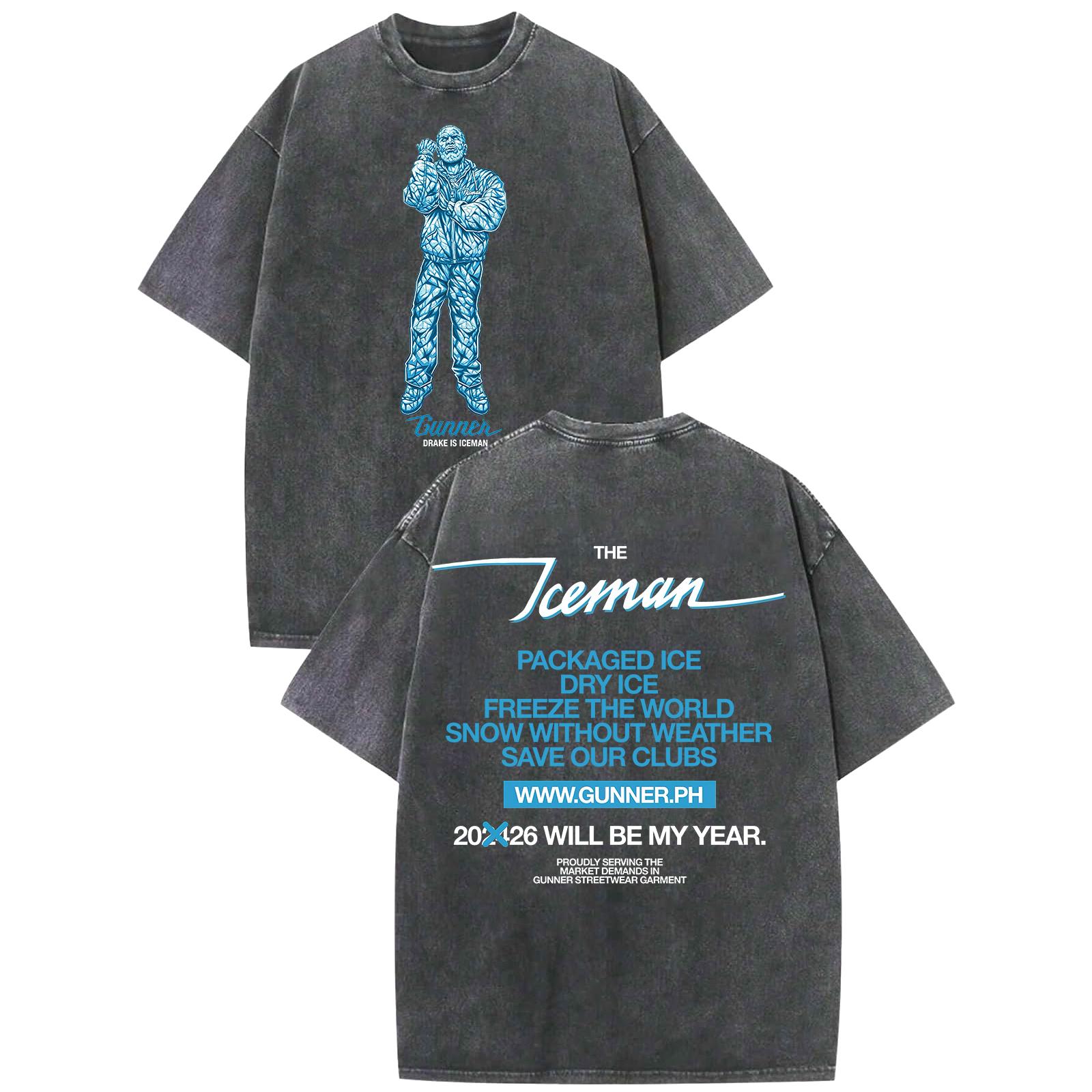 

Drake Is Iceman Gunner Out On May Washed Cotton Tshirt Vintage Women Man ONeck Graphic T Shirts S