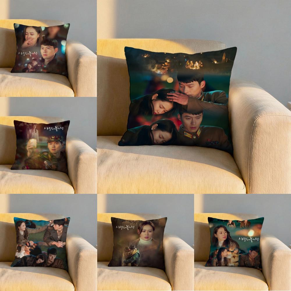 CCrash Landing on You Cushion Cover Soft Reversible Durable Pillow Cover MultiScene Use for Home Car Daily Comfort