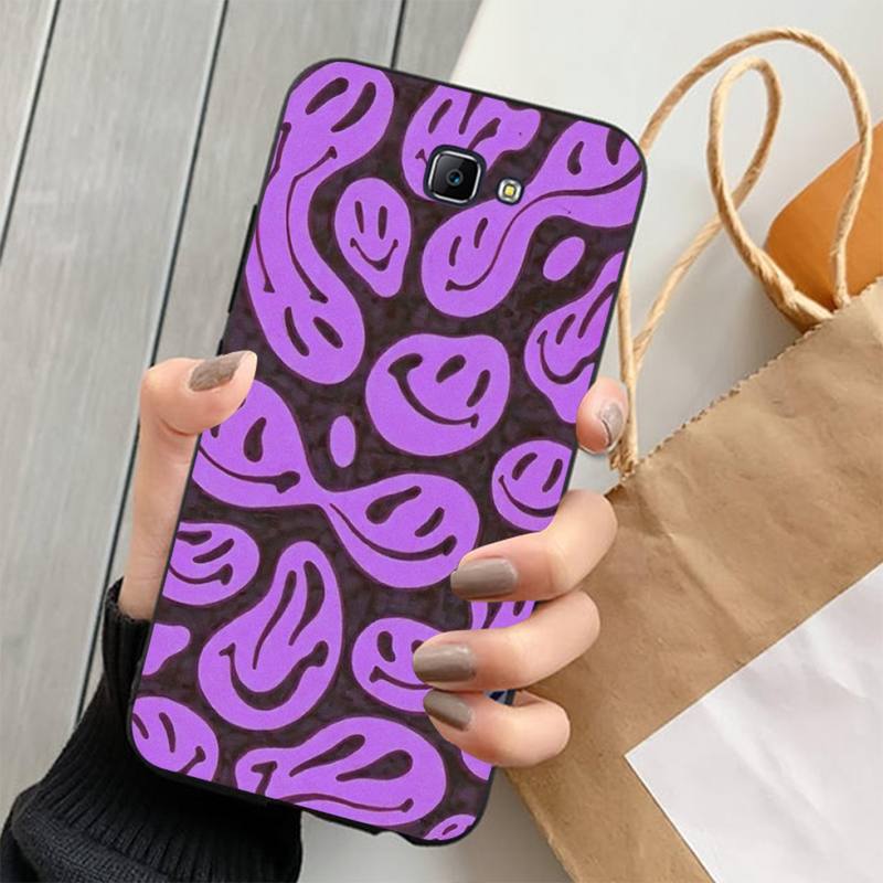 Cute Funny Trippy Smiley Face Phone Case for Samsung S20 Lite S21 S10 S9 Plus for Redmi Note8 9pro for Huawei Y6 Cover