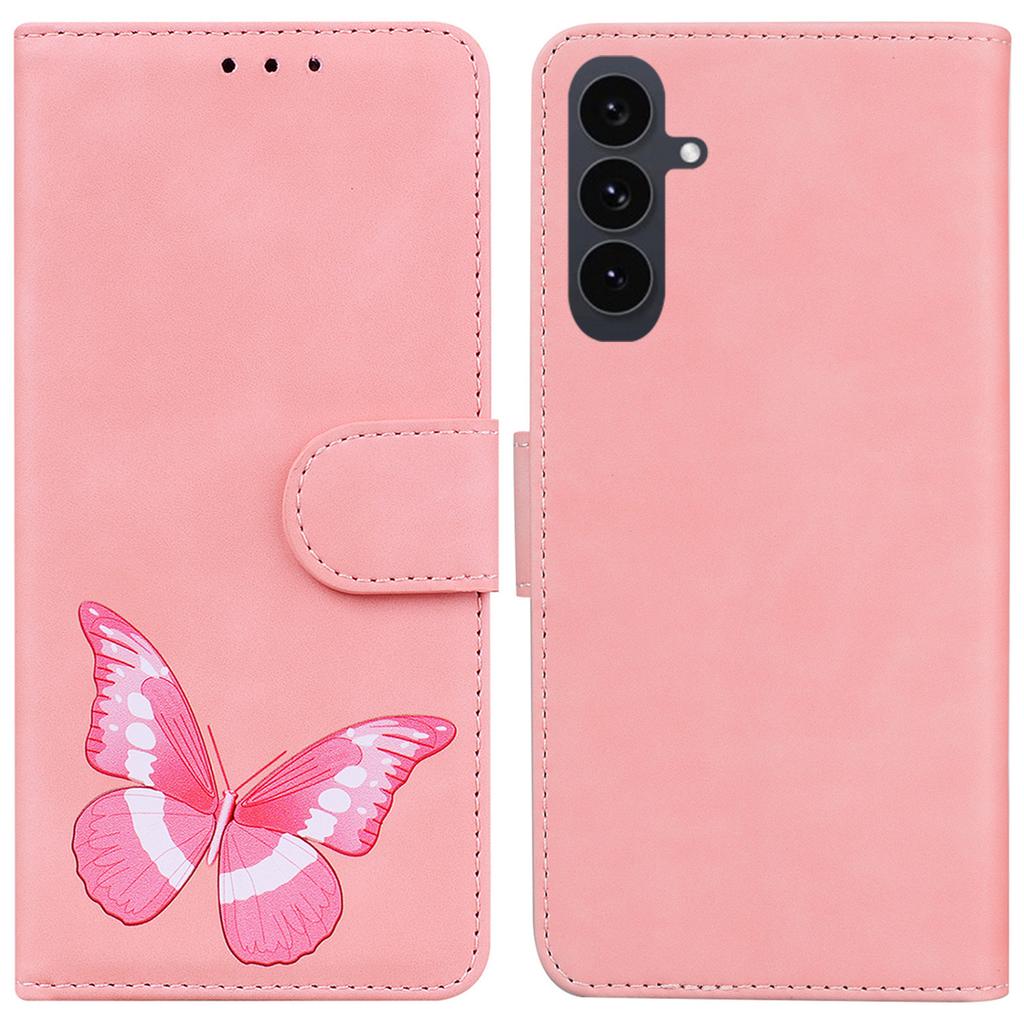 For Samsung Galaxy S25 FE Stand Case PU Leather Phone Cover Butterfly Printed