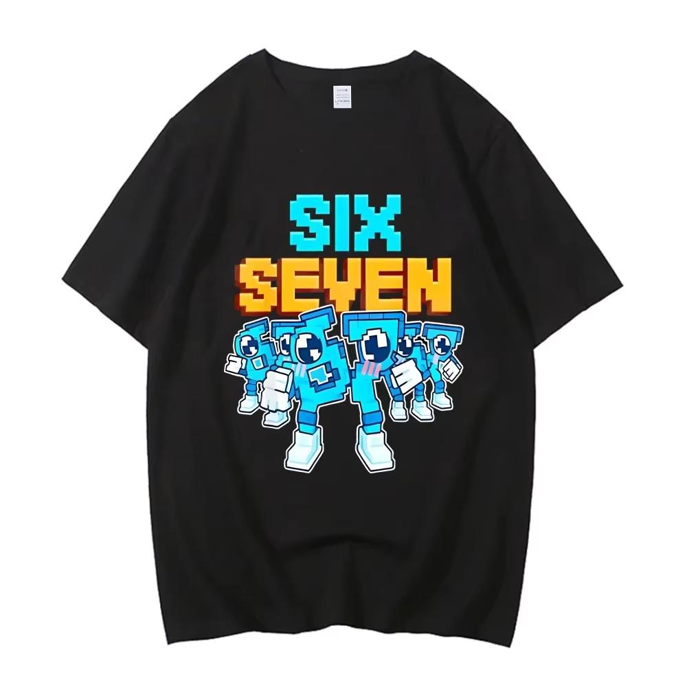 2026 Vintage SIX SEVEN 67 Split Number Mascot TShirt Unisex Kids Adult Casual Cotton Graphic Tee Retro Distressed Print Tops