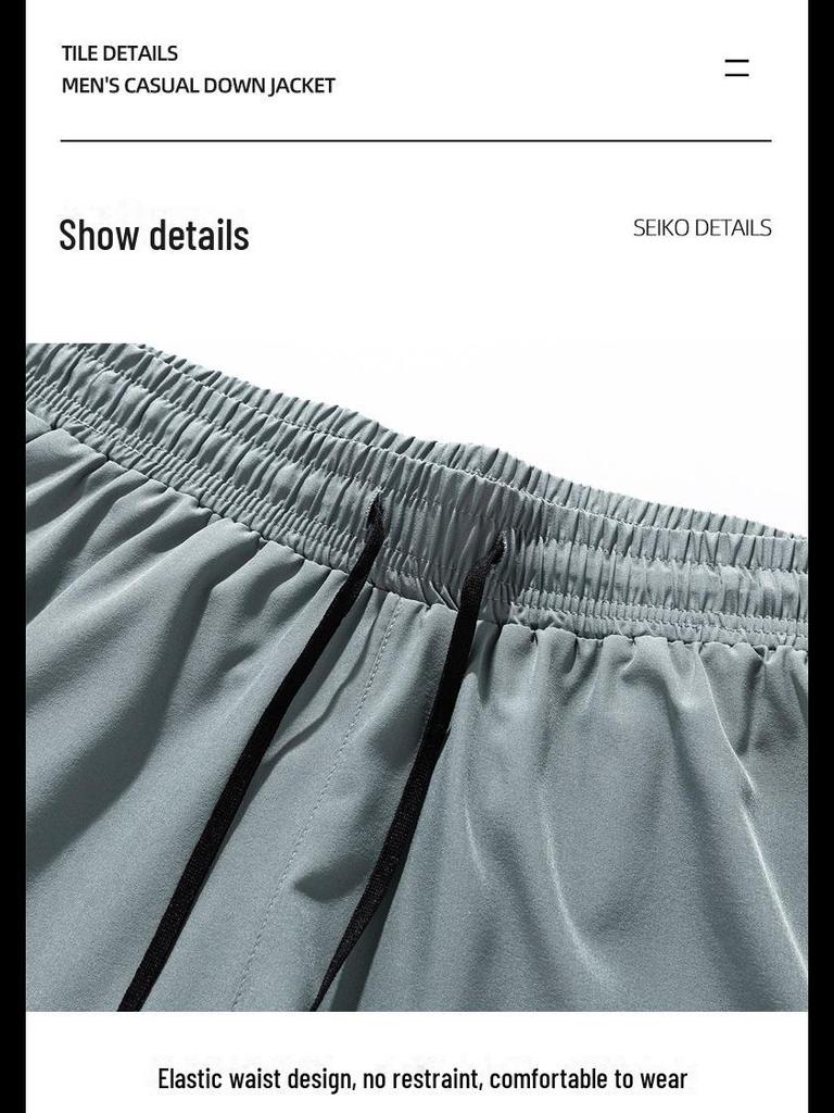 Męskie i damskie szybkoschnące letnie szorty do biegania z lodowego jedwabiu na fitness i maraton