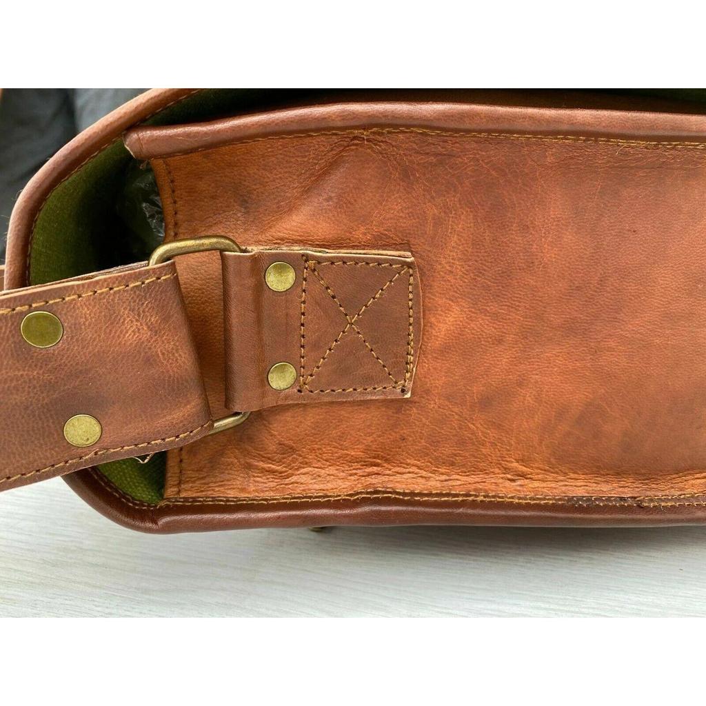 Bag Messenger Briefcase  Full Flap New Leather Satchel Shoulder Laptop
