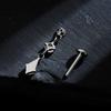 Right Grand ASTM F136 Titanium Dangling CZ Drop Piercing 16G Dangle Chain Kite Shape Cartilage Helix Stud Flat Back Earring