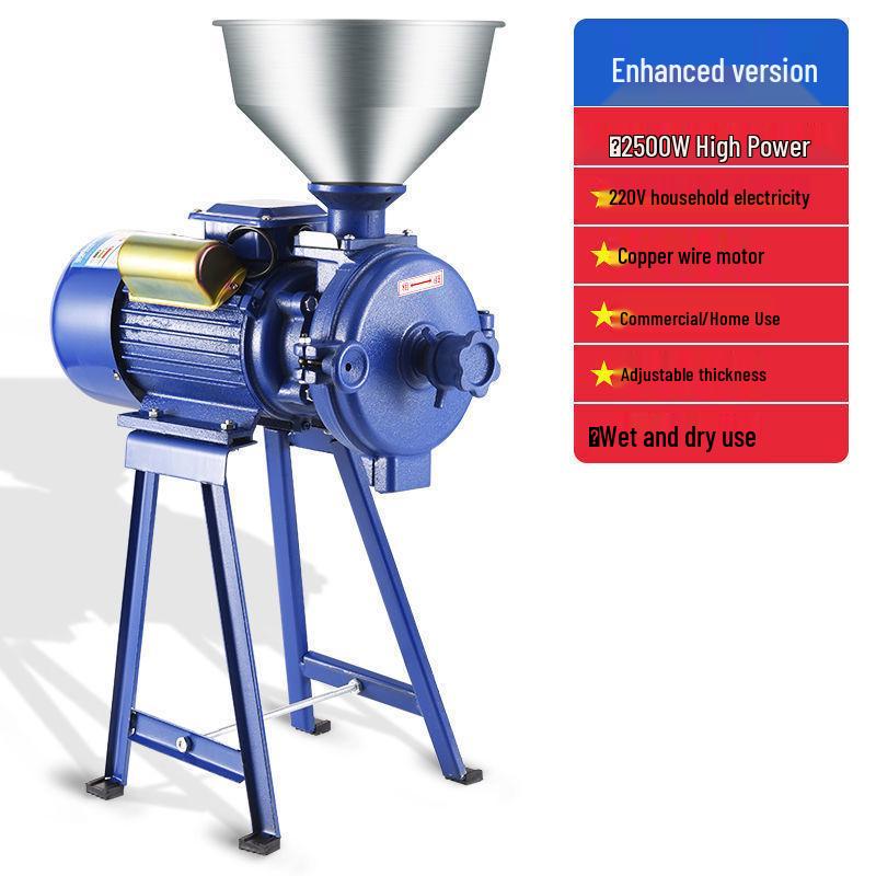 Superfine Household & Commercial Grain Grinder for Corn, Five Grains, and Miscellaneous Grains (Dry & Wet)