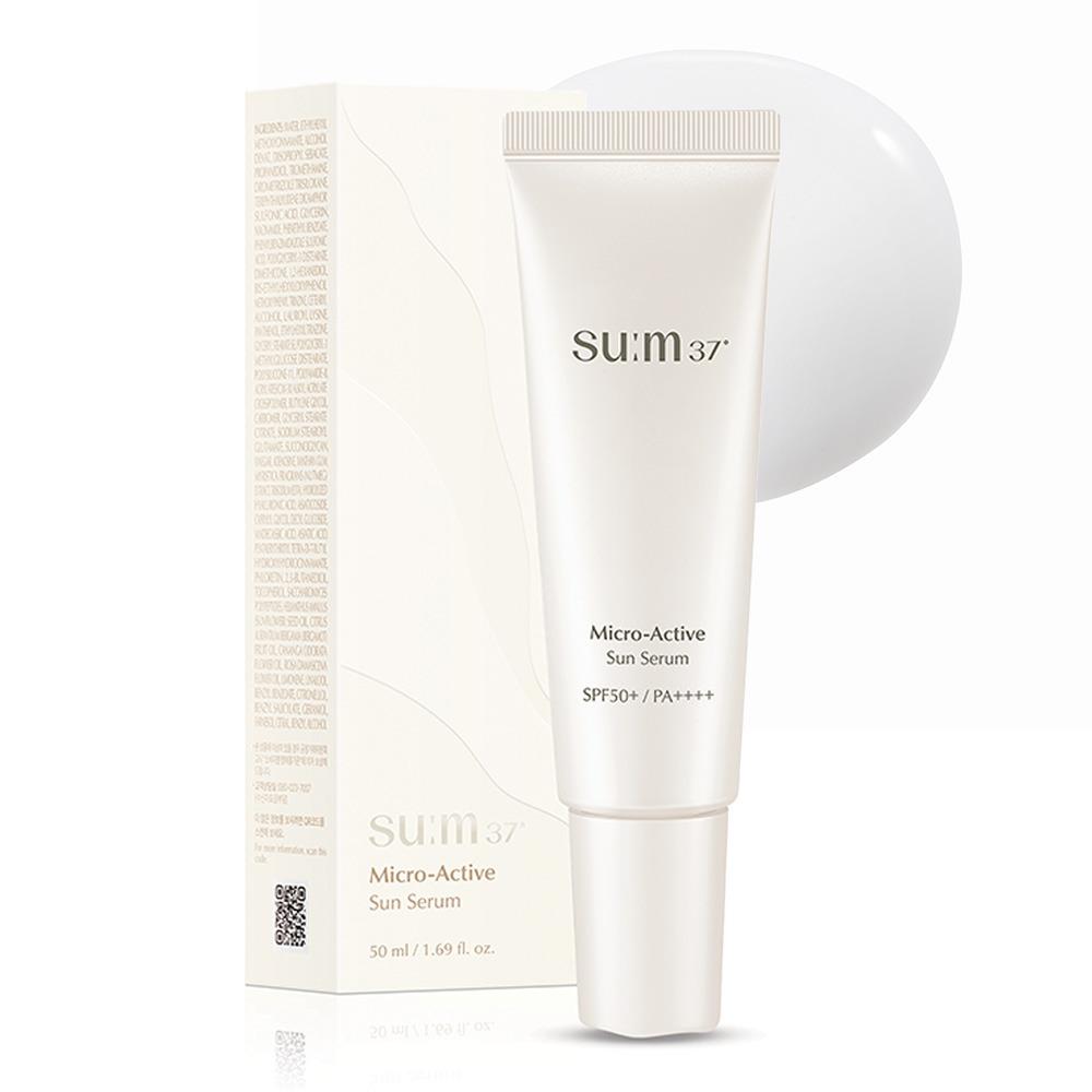 SU:M37 Micro-Active Sun Serum SPF50+ PA++++ 50ml - Lightweight Hydrating Sunscreen & Anti-Aging Skincare Base