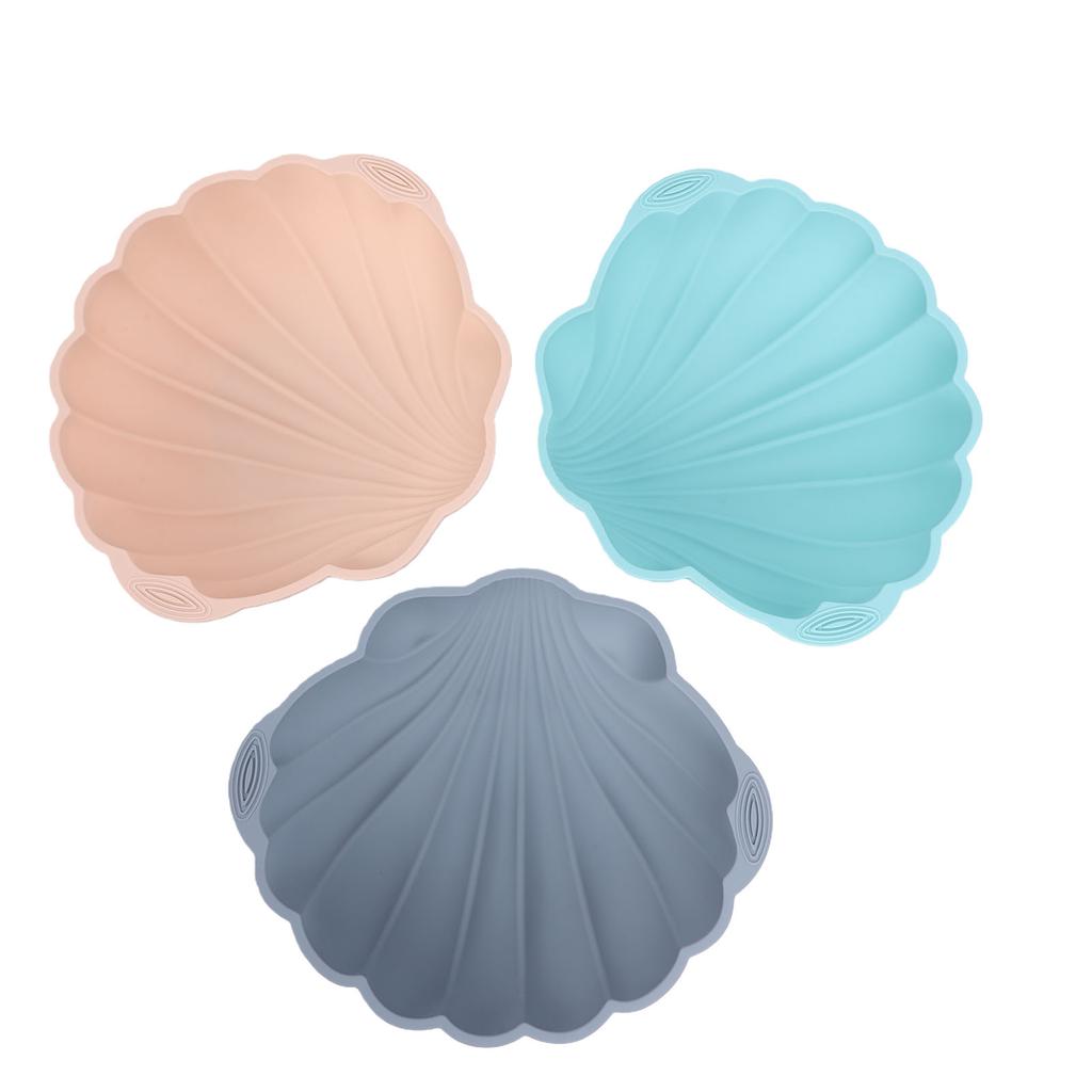 3pcs Silicone Shell Cake Mold Large Seashell Non Stick Easy Release Cheesecake Mold for Party Wedding