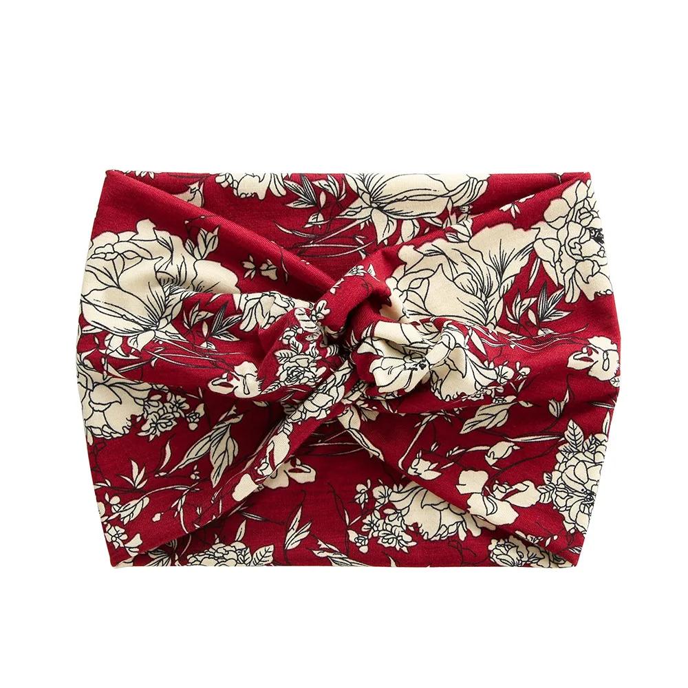 Simple Soild Color Twisted Extra Large Thick Wide Headbands Elastic Turban Workout Sports Hair Band Headwear