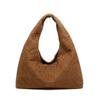 Borsa Tote Tessuta in Camoscio da Donna Grande Morbida in Pelle a Spalla Con Magnete per Pendolarismo Quotidiano Uso Casual