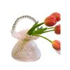 Luxus-Handtaschen-Vase Glas-Blumenkorb für Wohnzimmer Heimdekoration Blumengesteck