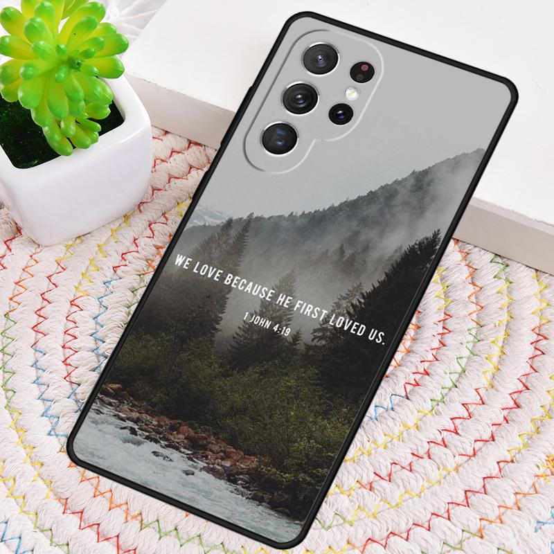 He First Loved Us Tree - God Silicone Phone Case For Samsung Galaxy Note 10 Pro S26 S25 S24 S23 S22 S21 Plus S25Ultra Capa Cover
