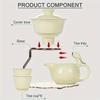 1 Set Ceramic Teapot Set Ceramic Tea Cups Lazy Kungfu Tea Pot Set Semi Automatic Drip Rotating Tea Set With Infuser Office Blooming Tea Pot Set For Ho
