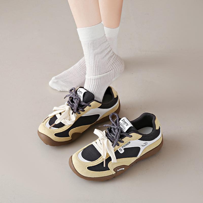 Fashion CRLAYDK Cloud Sneakers for Women Lace Up Trendy Shoes Mesh Outdoor Walking Casual Tennis Ladies Sport Anti Slip Trainers