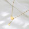 Stainless Steel Necklaces Sweet Heart Pendants Chains Charms Choker Fashion Necklace For Women Zircon Wedding Party Girls Gifts
