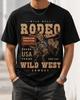 Vintage Rodeo Cowboy T-Shirt Wild West Bull Riding Western Graphic Tee Unisex T-Shirt