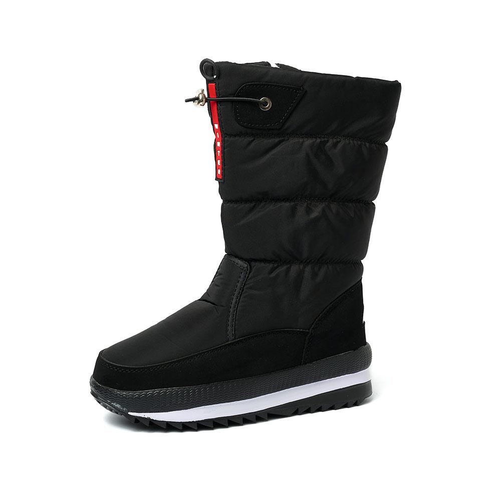 Fashion Zip Snow Boots Women Mid-Calf Winter Shoes For Men  Casual Watarproof Platform Heels Botas