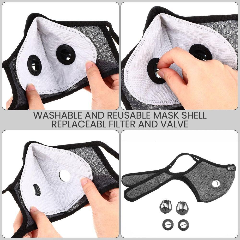 Ergonomic Respirator Mask Nose Clamp Activated Carbon Filters Breathable Dust Mask  Painting