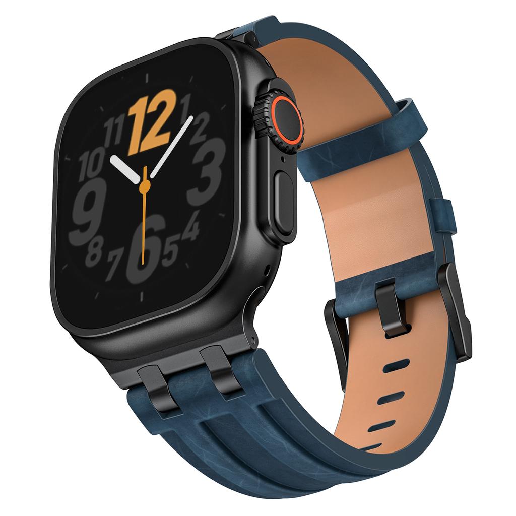 Metal+Leather Band For Apple Watch Ultra 3/2 49mm 42 44 45 46MM High Quality Strap For Iwatch S 11 10 9 8 7 6 5 SE3 Bracelet