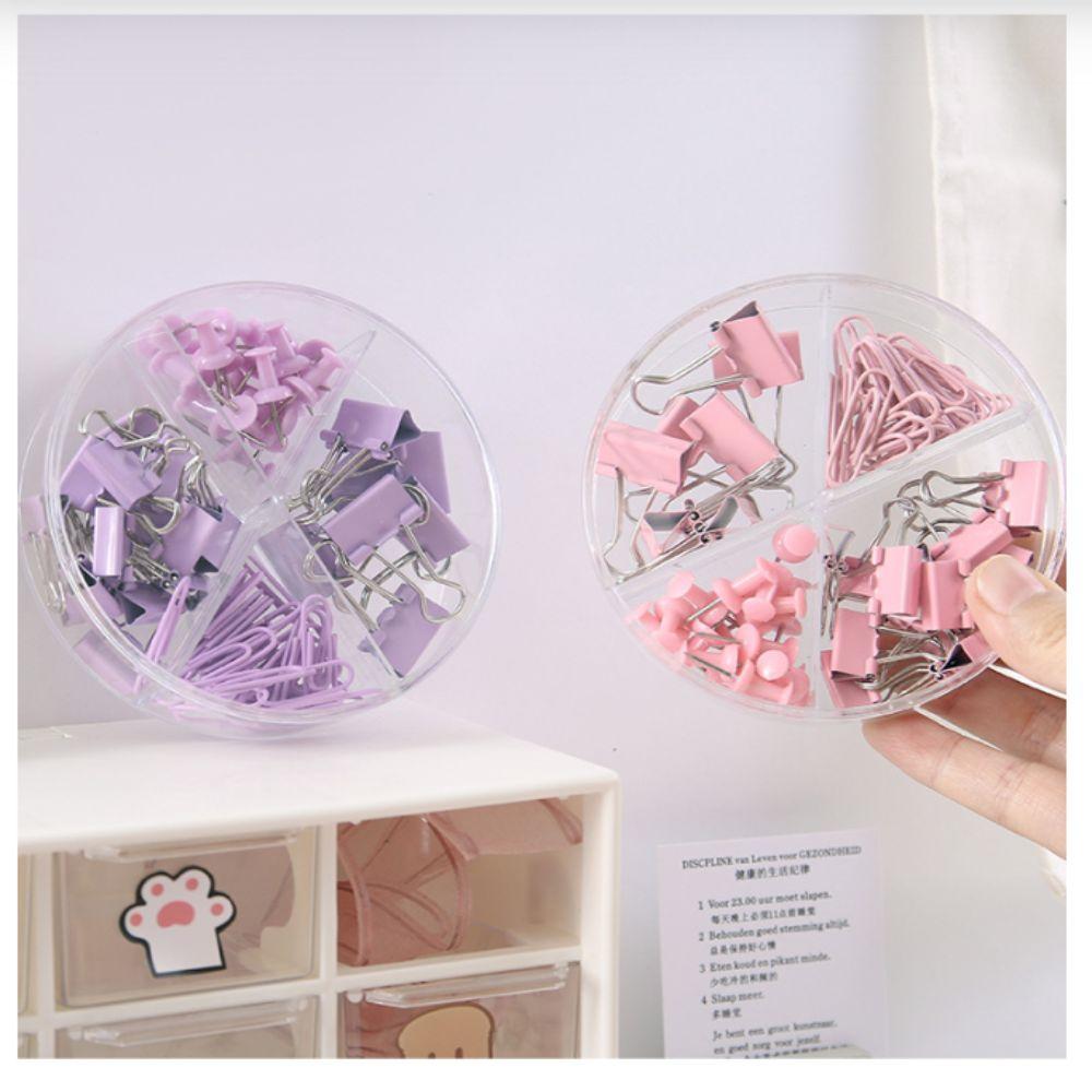 Multi Colors Push Pins Metal Office Kit Portable Set Paper Clips  Home Paper Sorting
