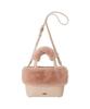 Lily Brown Combination Tote Bag LWGB259324PBEGF Eco-Fur 2-Way