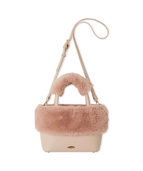 

Lily Brown Combination Tote Bag LWGB259324PBEGF Eco-Fur 2-Way