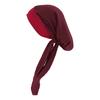 Women Bonnet Vintage Imitation Silk Solid Color Long Hair Lady Turbans for Sleeping