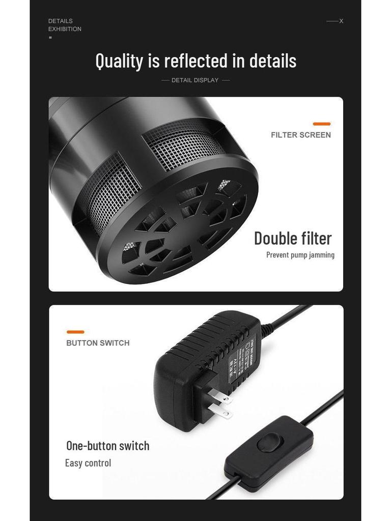 12V Mini-Wasserpumpe: 15m Förderhöhe, Tauchfähig, Selbstansaugend 220V für Schlitz-/Schneidemaschinen