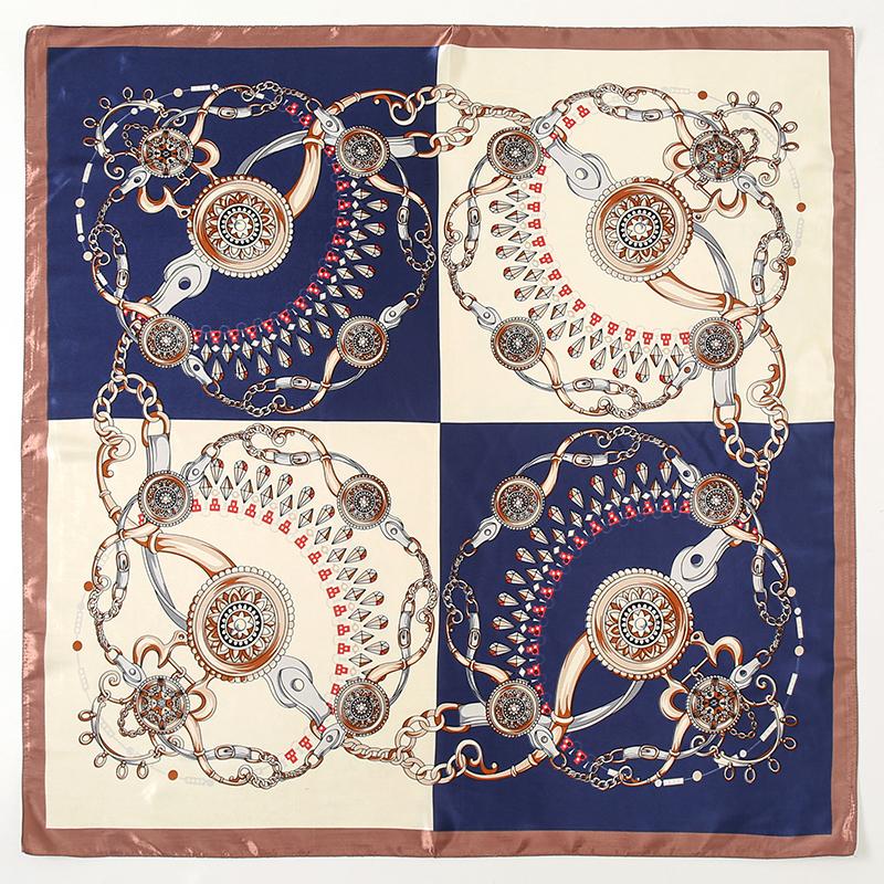 Women Silk Square Scarf Lady Bandana Head Wrap Shawl Satin Foulard Female Large Hijab Neckerchief Scarves Pashmina 2021 Headband
