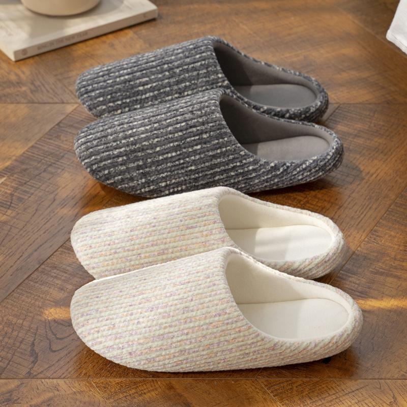 Mingsheng Autumn and Winter Silent High Quality Plush Cotton Slippers Home Indoor Warm Slippers Home Wool Floor Mop