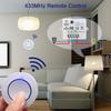 RF 433MHz Wireless Remote Control Light Switch 220V 110V 10A Relay Receiver Mini Round Button Wall Panel Switch For LED Lamp