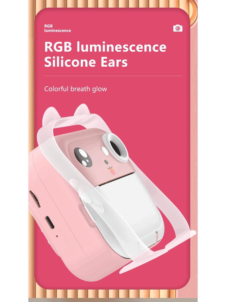 Q5 Barnas Øyeblikkelig Termisk Utskrift Digitalkamera - Tegneserie Miniutgave.