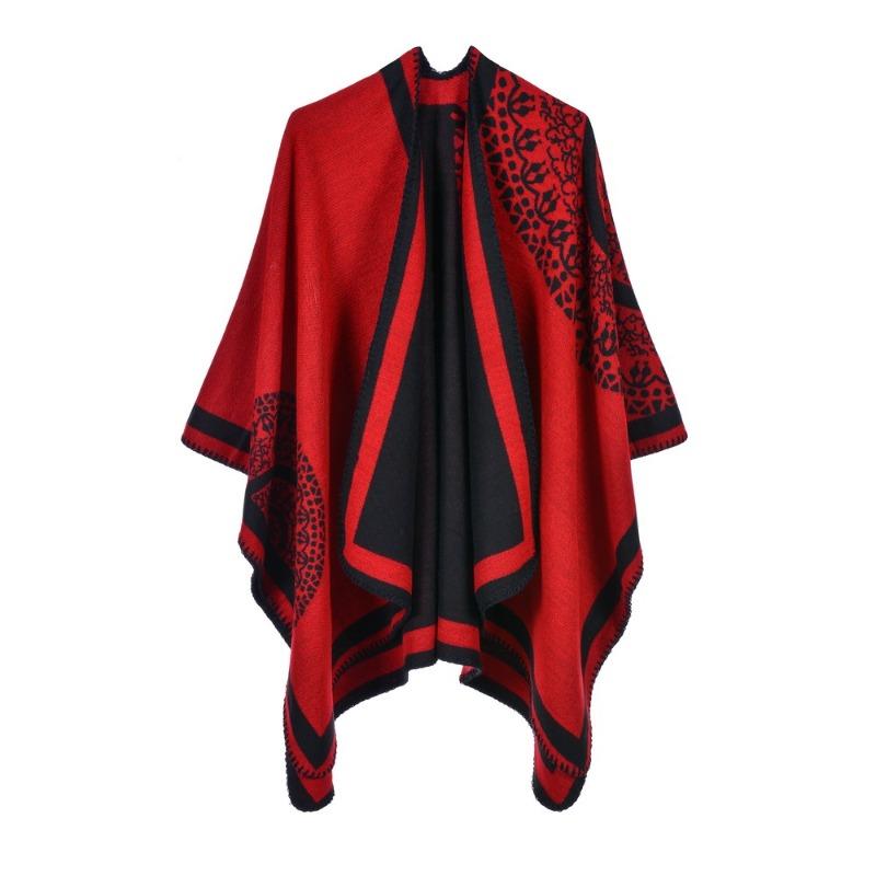 Autumn and winter new classic imitation cashmere scarf women's shawl dual-purpose shawl cape
