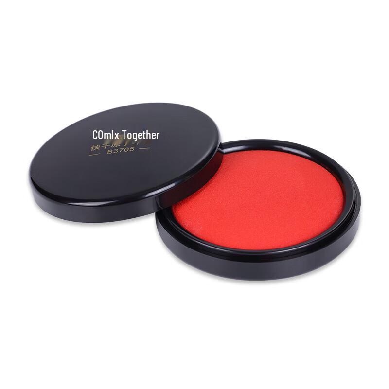 COMIX B3705 Quick-Dry Round Ink Pad, Red