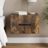 Wall Mounted Nightstand Smoked Oak 34.5 x 33 x 20 cm