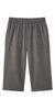 Servan Length Home and Recovery Heather Size L Women's 3/4 Pants, Gray,