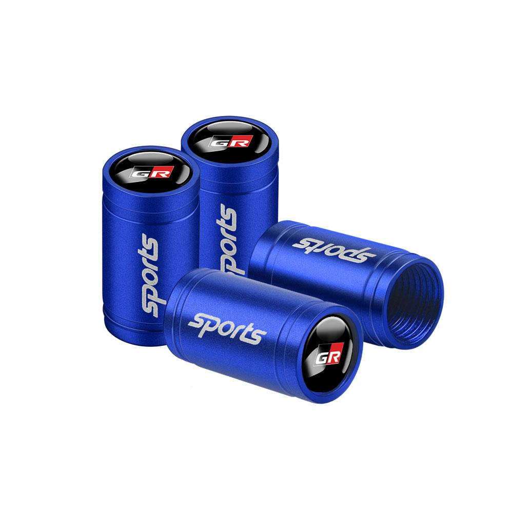 For Toyota 2026 Hot Hub Caps 4Pcs Car Sports Logo Metal Wheel Tire Valve Stem Caps Accessories For Toyota Rav4 Corolla Camry Mir
