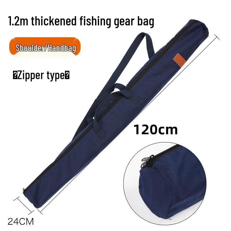 Thickened Canvas Fishing Rod Bag with Large Capacity and Lightweight Design