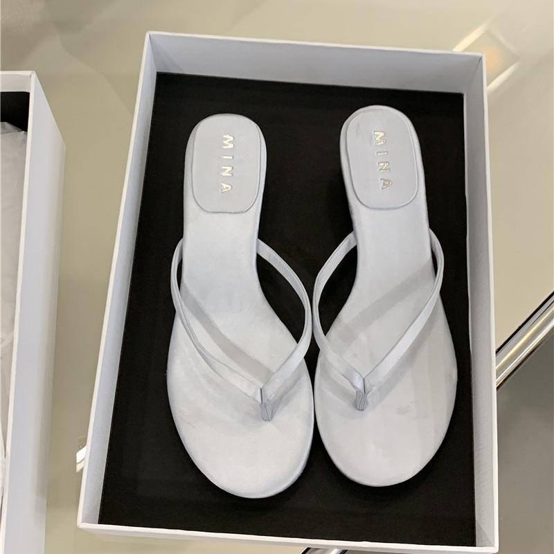 Fashion Bailamos 2025 Summer New Brand Women Slipper Fashion Narrow Band Ladies Casual Slides Outdoor Dress Flat Heel Vacation Sandal