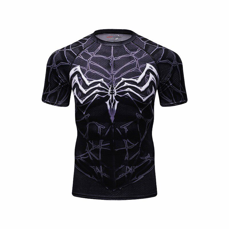 Cross-Border New Arrival Workout Clothes Men's Quick-Drying Sweatshirt Short-Sleeved Running Training Stretch Silm Sports Bodysuit Fashion