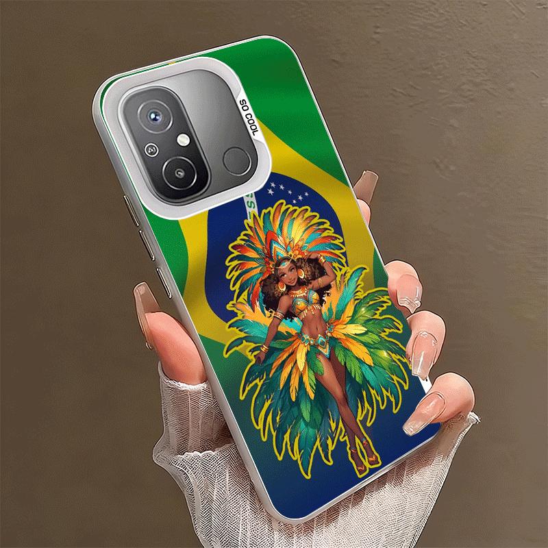 

Brazil Brazilian Flag Soft Phone Case for Xiaomi Redmi 15C 15 14C 13C 12C Poco X5 X6 X7 Pro X3 F8 F7 Ultra M8 13 12 Cover Back S Xiaomi Redmi 13
