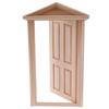 1:12 Dollhouse Miniature Simulation Diy Wooden Spire Door Furniture Accessories